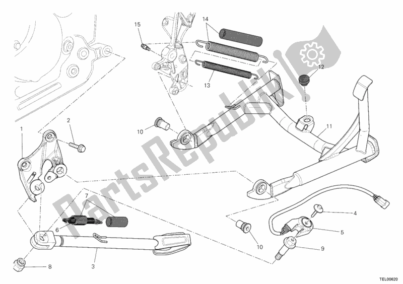 Wszystkie części do Stoisko Z Boku Ducati Multistrada 1200 S Touring 2011